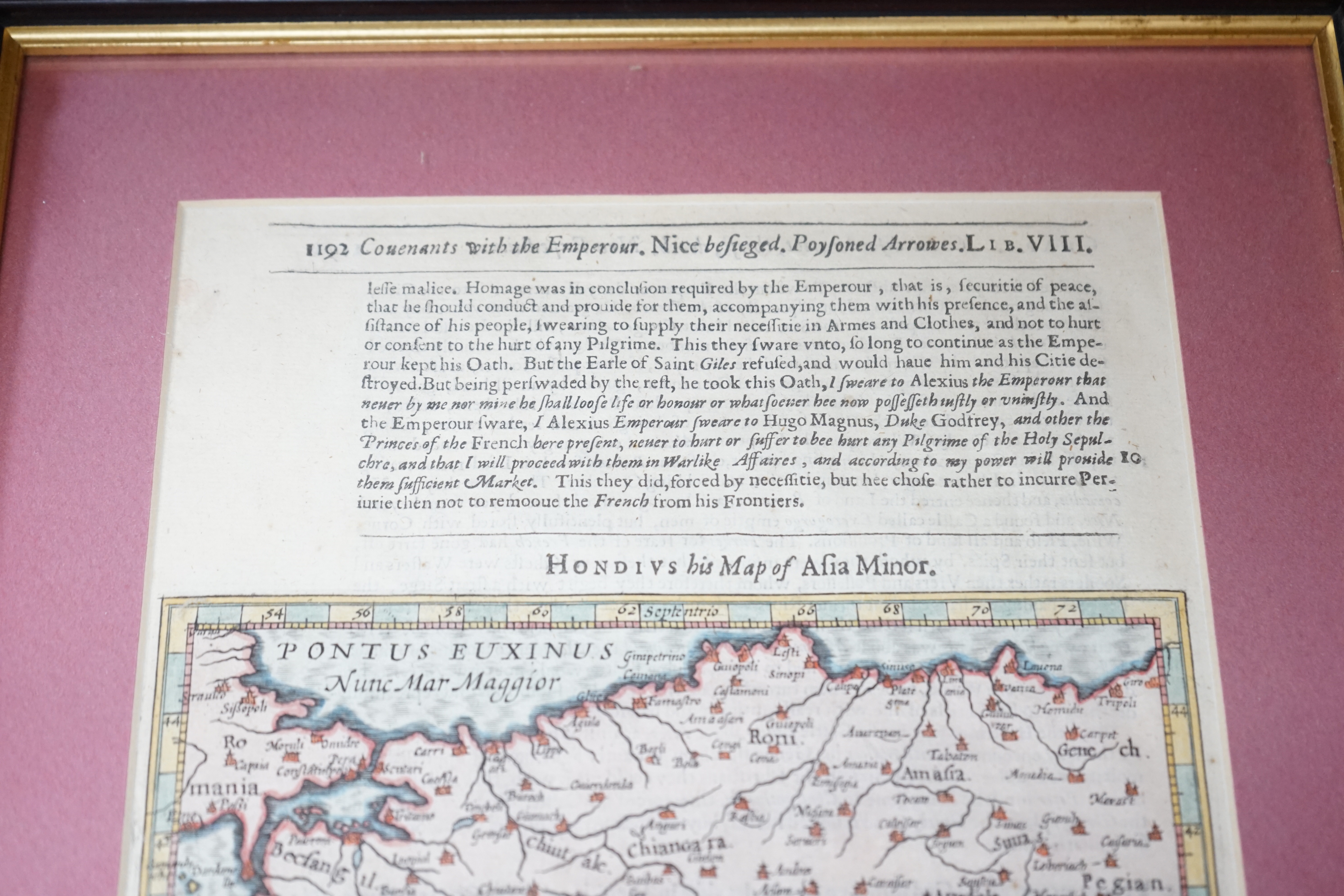 Gerard Mercator (1512-1594) two hand coloured maps comprising Natolia, Asia Minor and China, published J. Hondius, largest 30 x 29cm